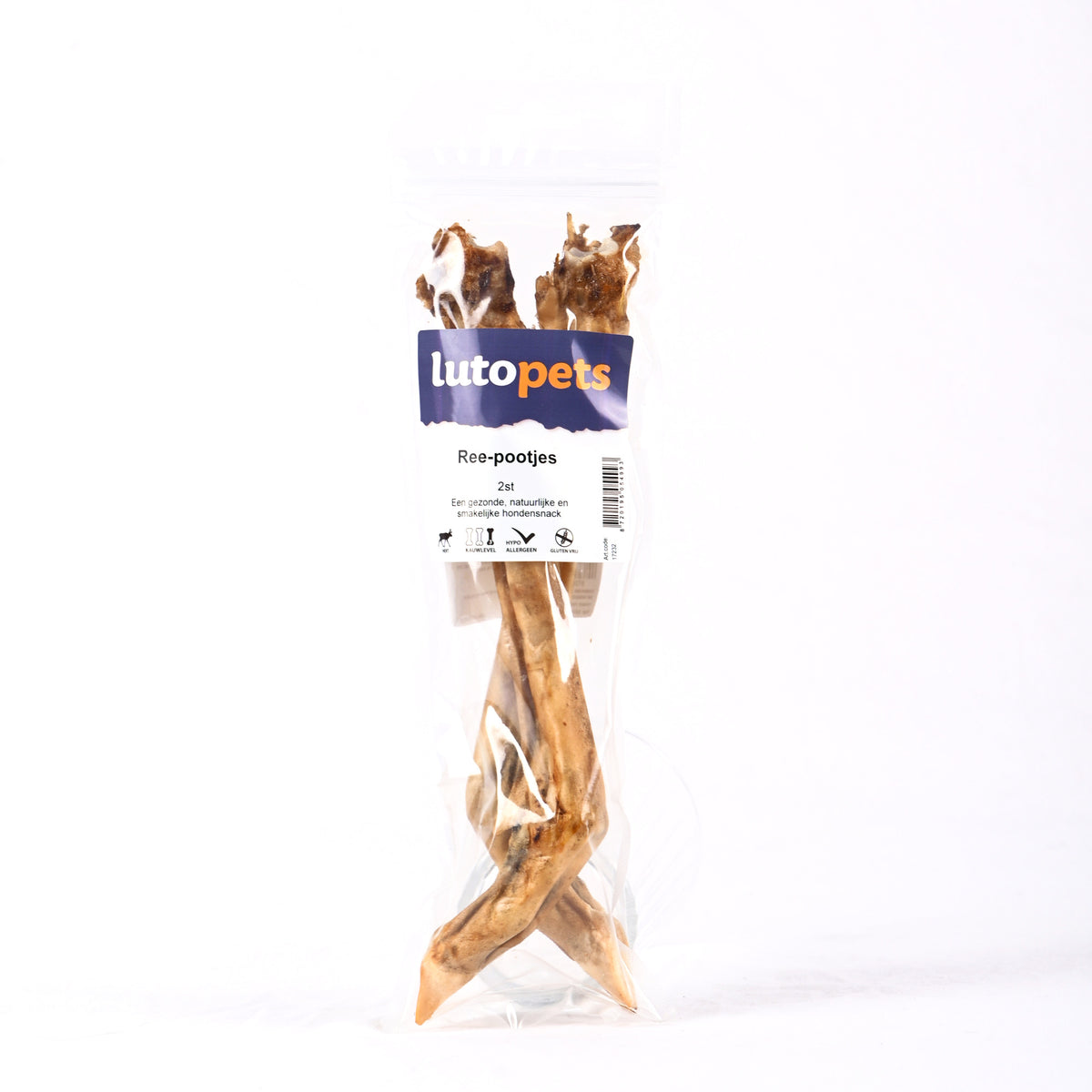 Lutopets Ree-pootjes 2 stuks – gedroogde reepootjes voor honden