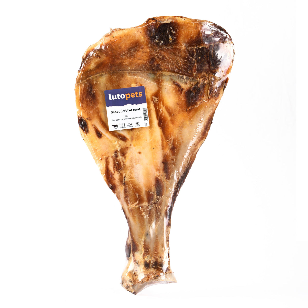 Lutopets Schouderblad rund 1 stuk – gedroogd bot voor grote honden