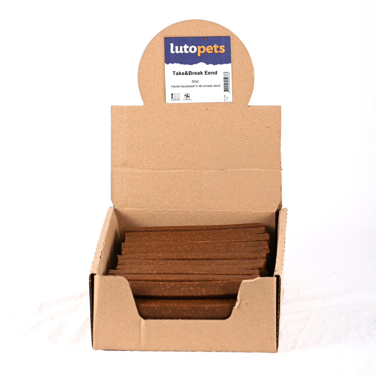 Lutopets Take & break eend 50 stuks – breekbare trainingssnacks hond