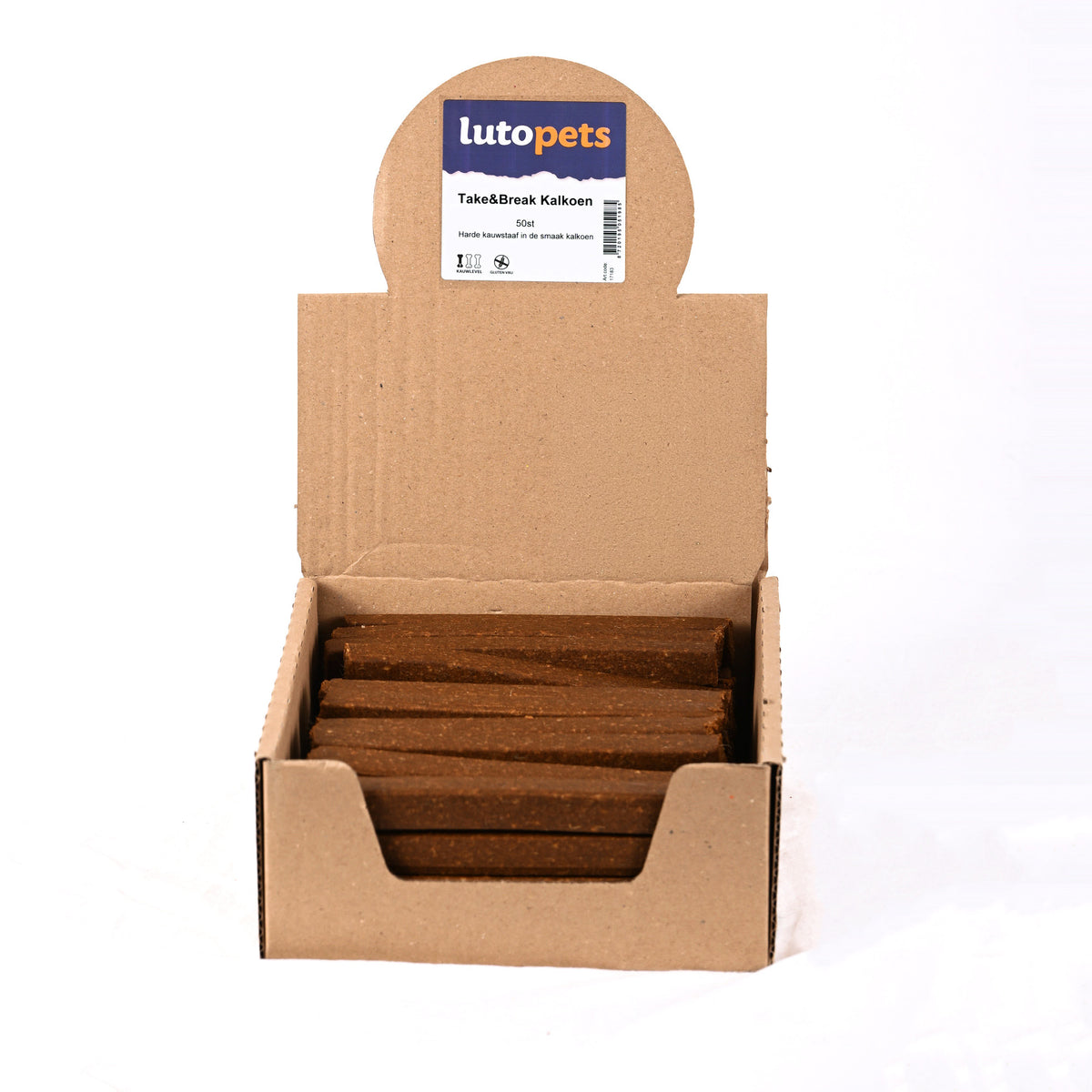 Lutopets Take & break kalkoen 50 stuks – trainingssnacks hond