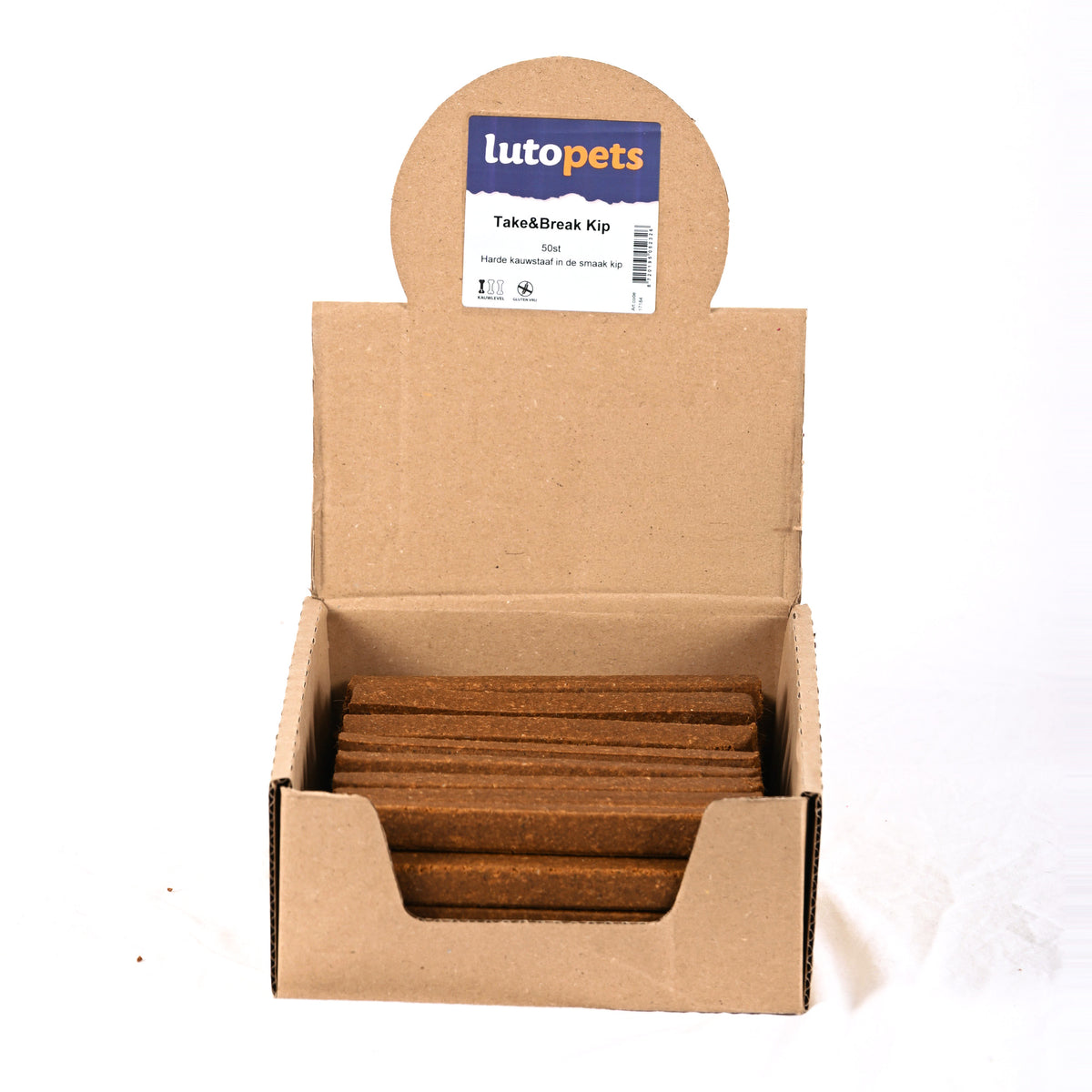 Lutopets Take & break kip 50 stuks – breekbare trainingssnacks hond