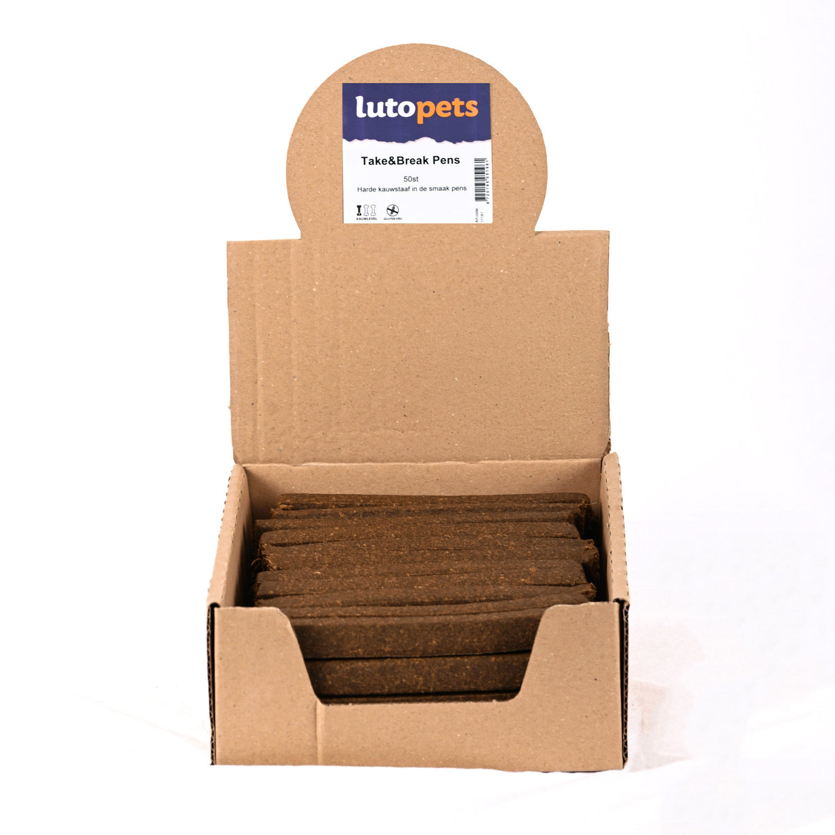Lutopets Take & break pens 50 stuks – breekbare trainingssnacks hond