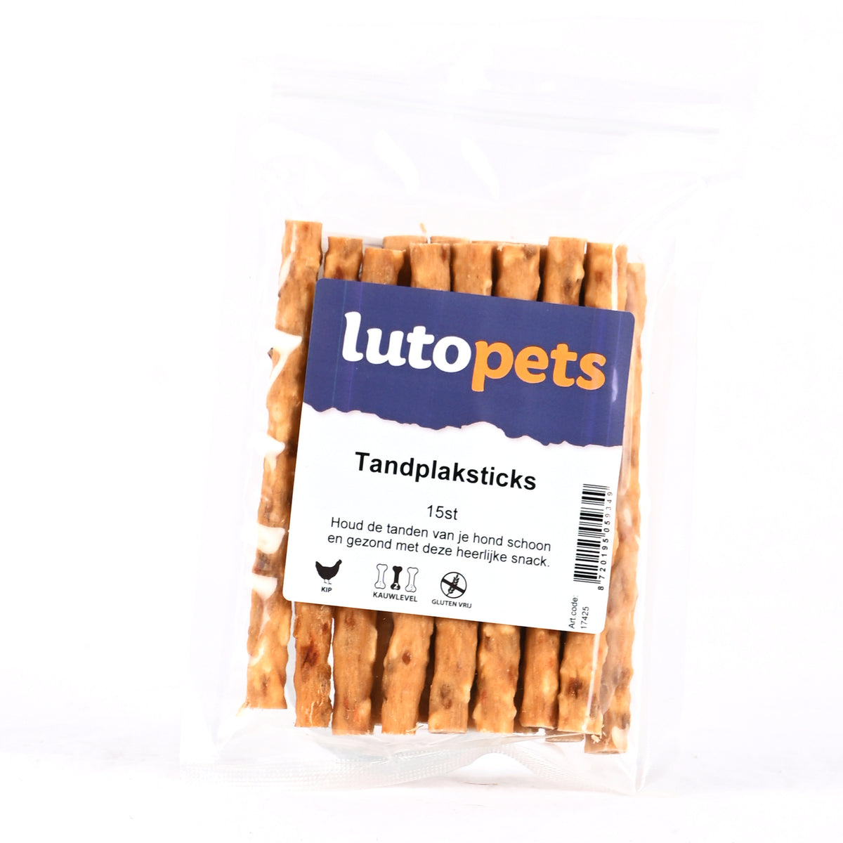 Lutopets Tandplaksticks 15 stuks – dental sticks voor honden