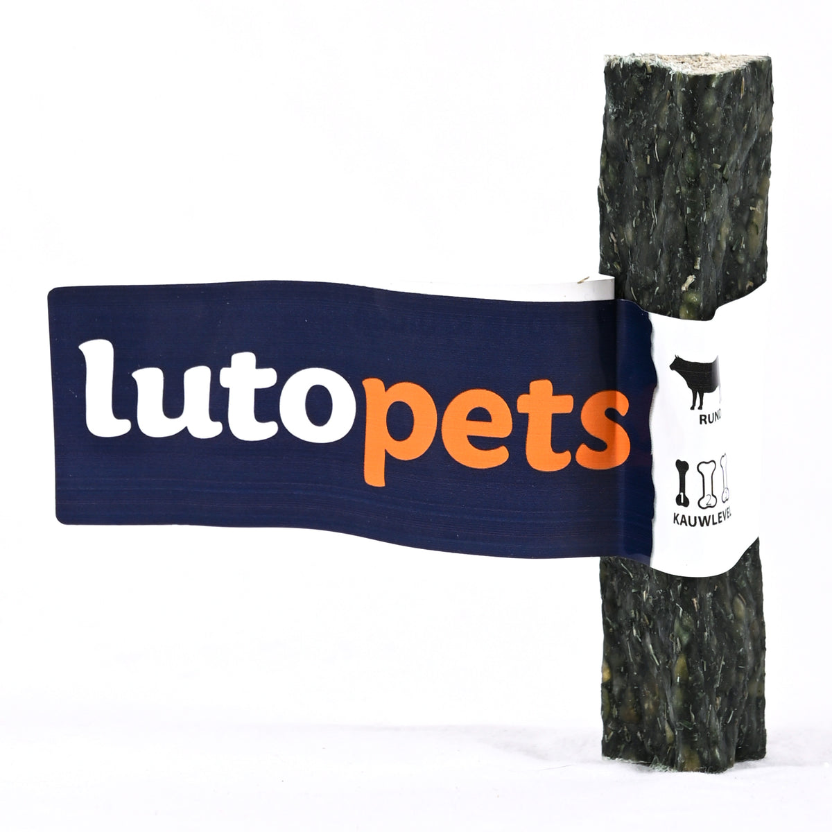 Lutopets Tri-bone kruiden 12 cm – rawhide kauwstaaf met kruiden