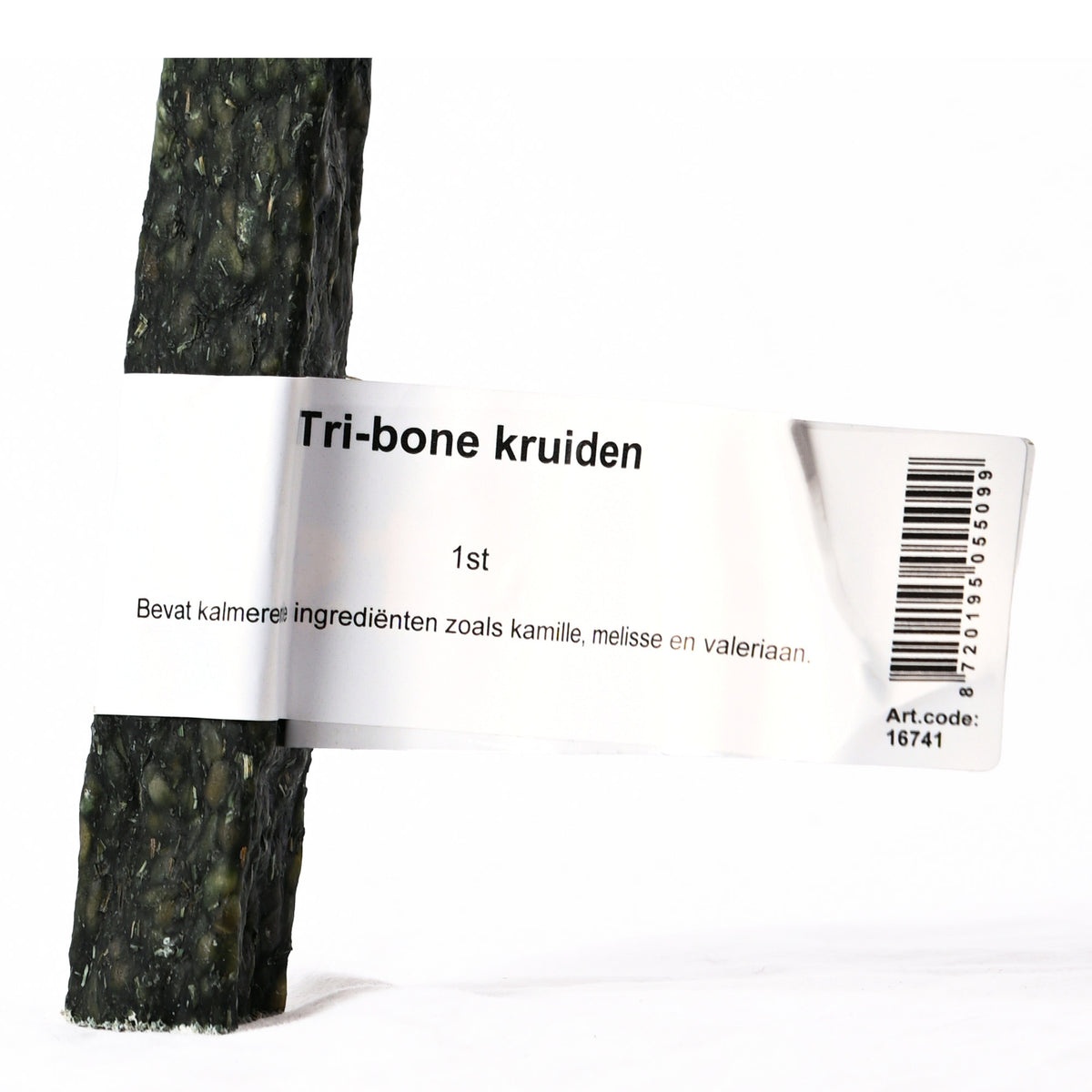 Lutopets Tri-bone kruiden 12 cm – rawhide kauwstaaf met kruiden (foto 2)