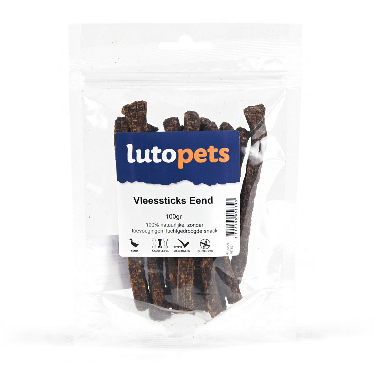 Lutopets Vleessticks Eend 100 g