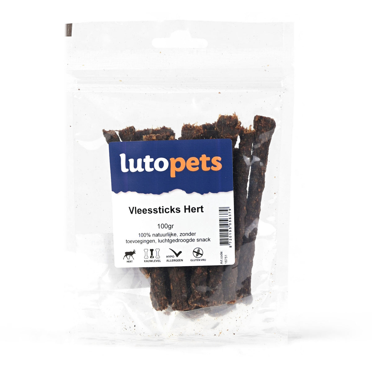 Lutopets Vleessticks Hert 100 g