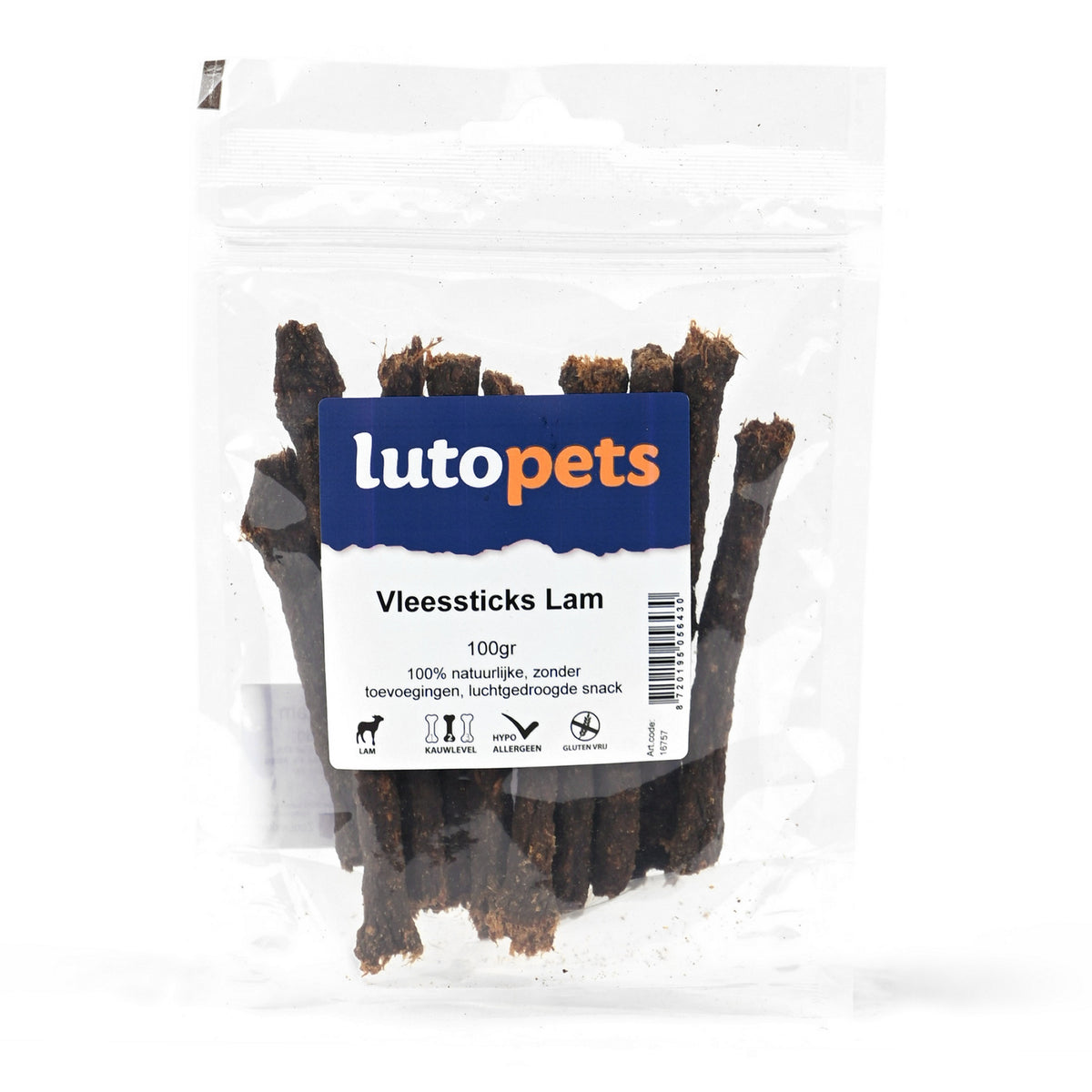Lutopets Vleessticks Lam 100 g