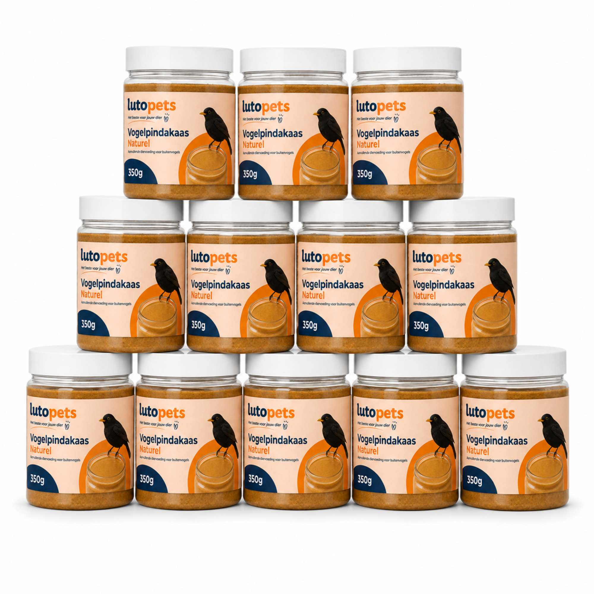 Lutopets Vogelpindakaas Naturel | Pindakaas voor Vogels | 350 g
