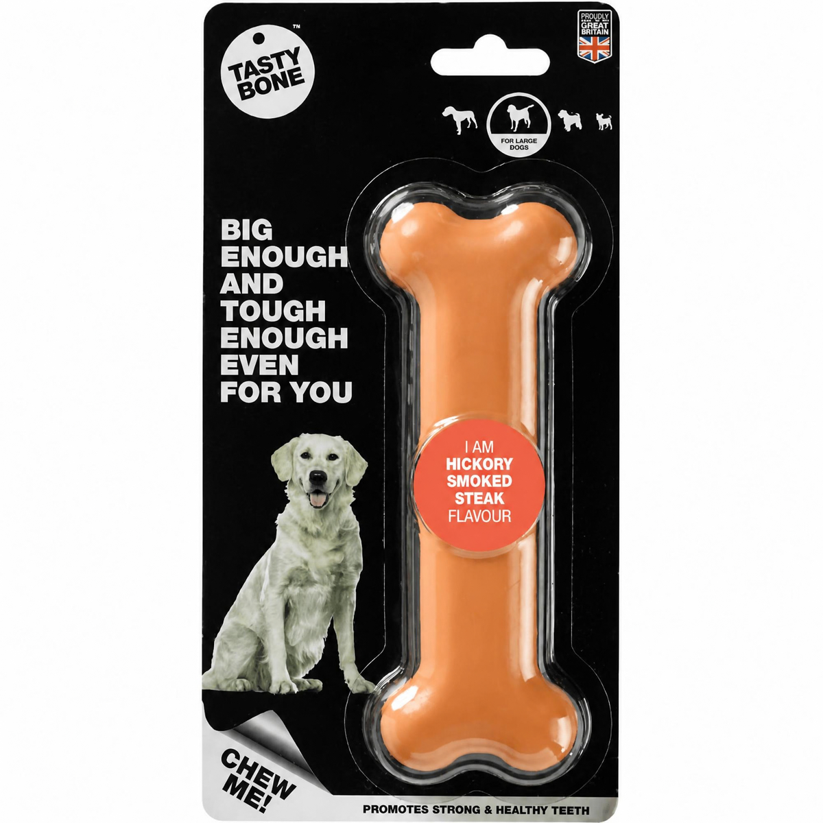 Tasty Bone Smoked Steak | Nylon Kauwbot voor Honden | Small of Large