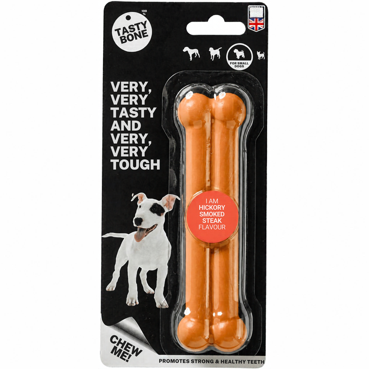 Tasty Bone Smoked Steak | Nylon Kauwbot voor Honden | Small of Large