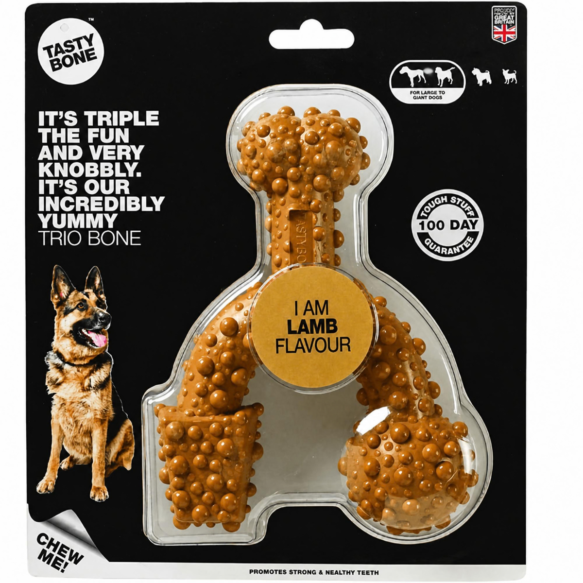 Tasty Bone Trio Bone Lamb | Nylon Kauwbot voor Honden | Toy of Large