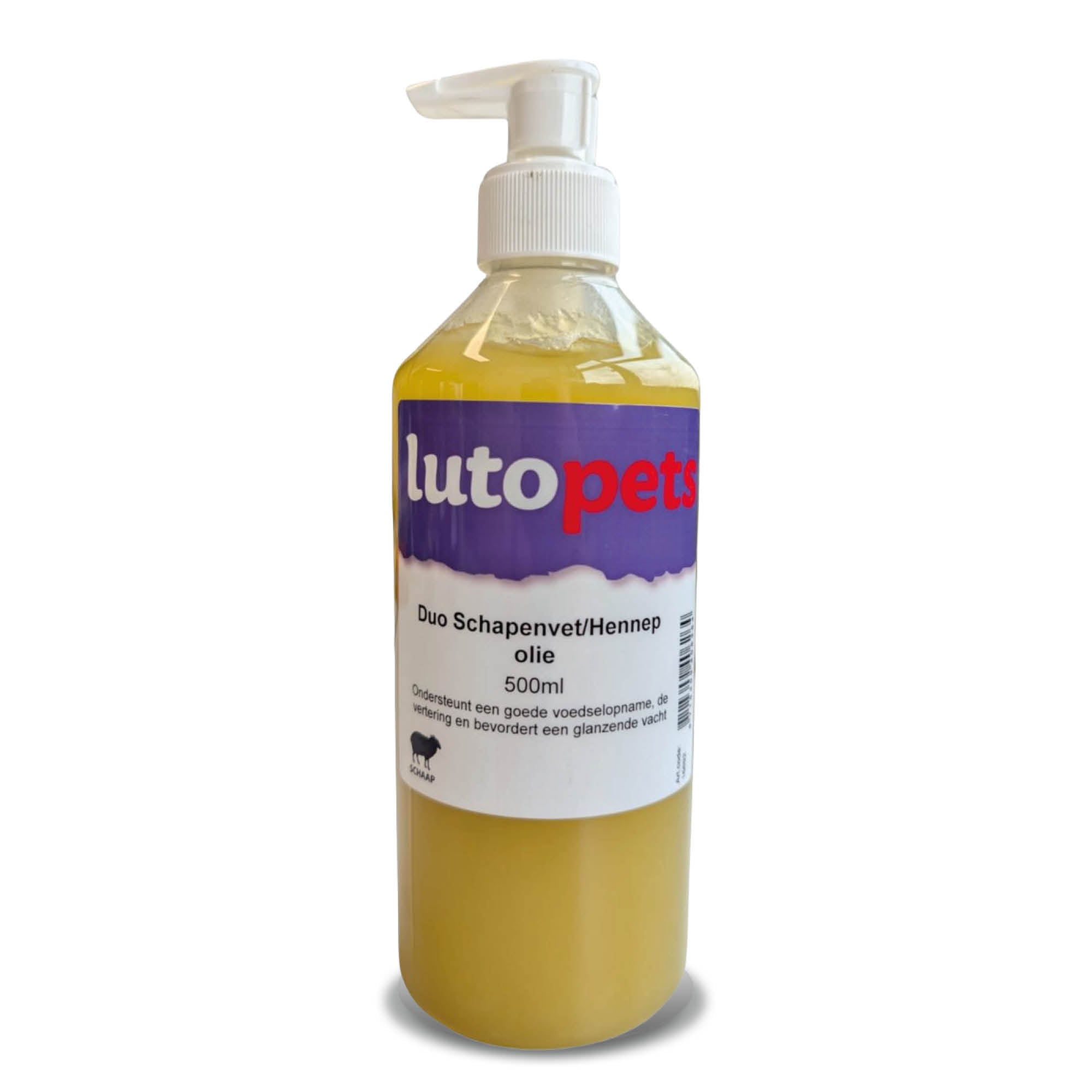 LutoPets Duo Schapenvet & Hennep Olie 500 ml