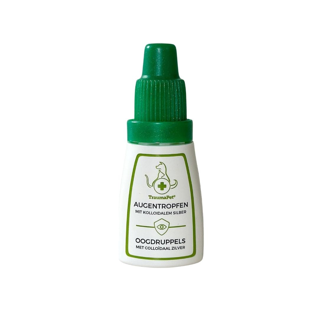 TraumaPet Oogdruppels voor hond en kat, flesje van 10 ml met colloïdaal zilver