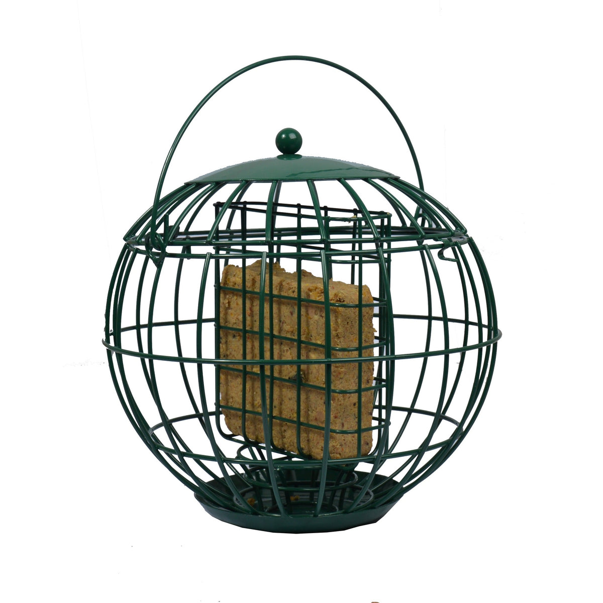 Tweetfeed Birdcakehouder met beschermkap, metalen vetbolhouder met kooi van 22 x 22 x 22 cm voor vetblokken, voor kleine tuinvogels