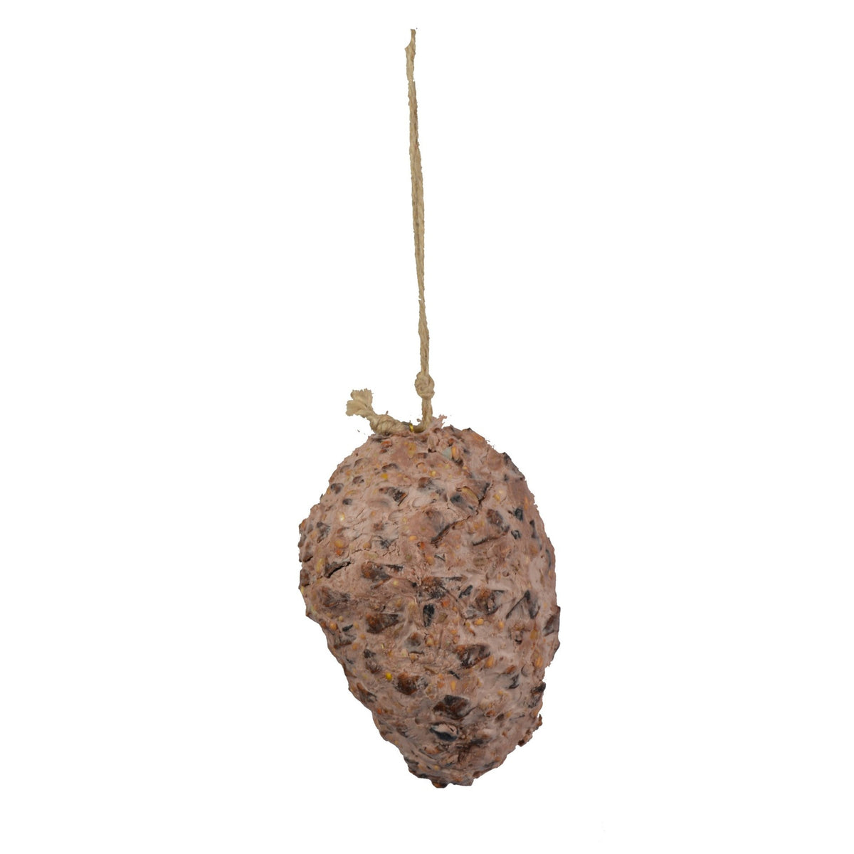 Tweetfeed Dennenappel + Pindakaas, hangende dennenappel van 11 cm met pindakaas eromheen, circa 300 gram, voor tuinvogels