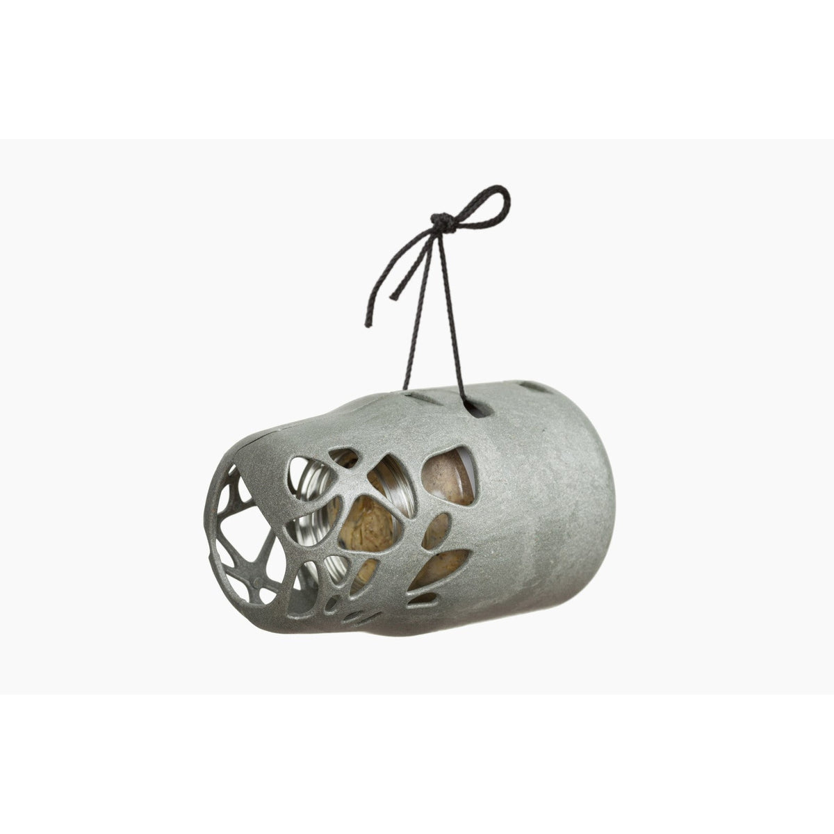 Singing Friend Pindakaaspothouder Esmee, pindakaaspot houder van gerecycled materiaal van 9,5 x 9,5 x 15,5 cm met ophangtouw, voor vogelpindakaas en vetbollen voor tuinvogels