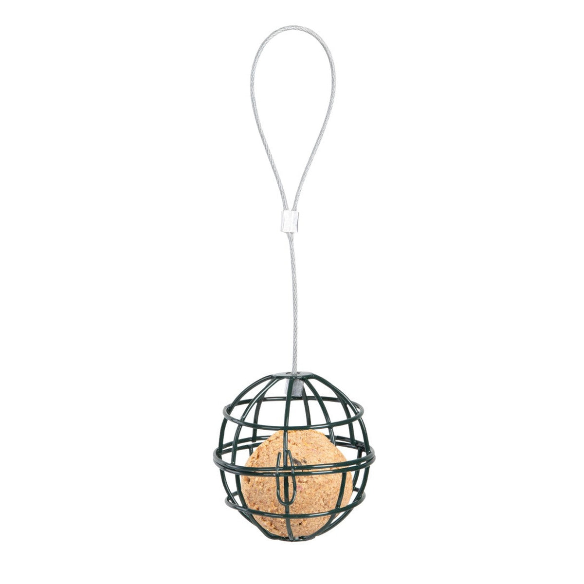 Esschert Design Vetbolhouder, houder van ijzerdraad met een diameter van 7 cm voor één mezenbol, voor tuinvogels
