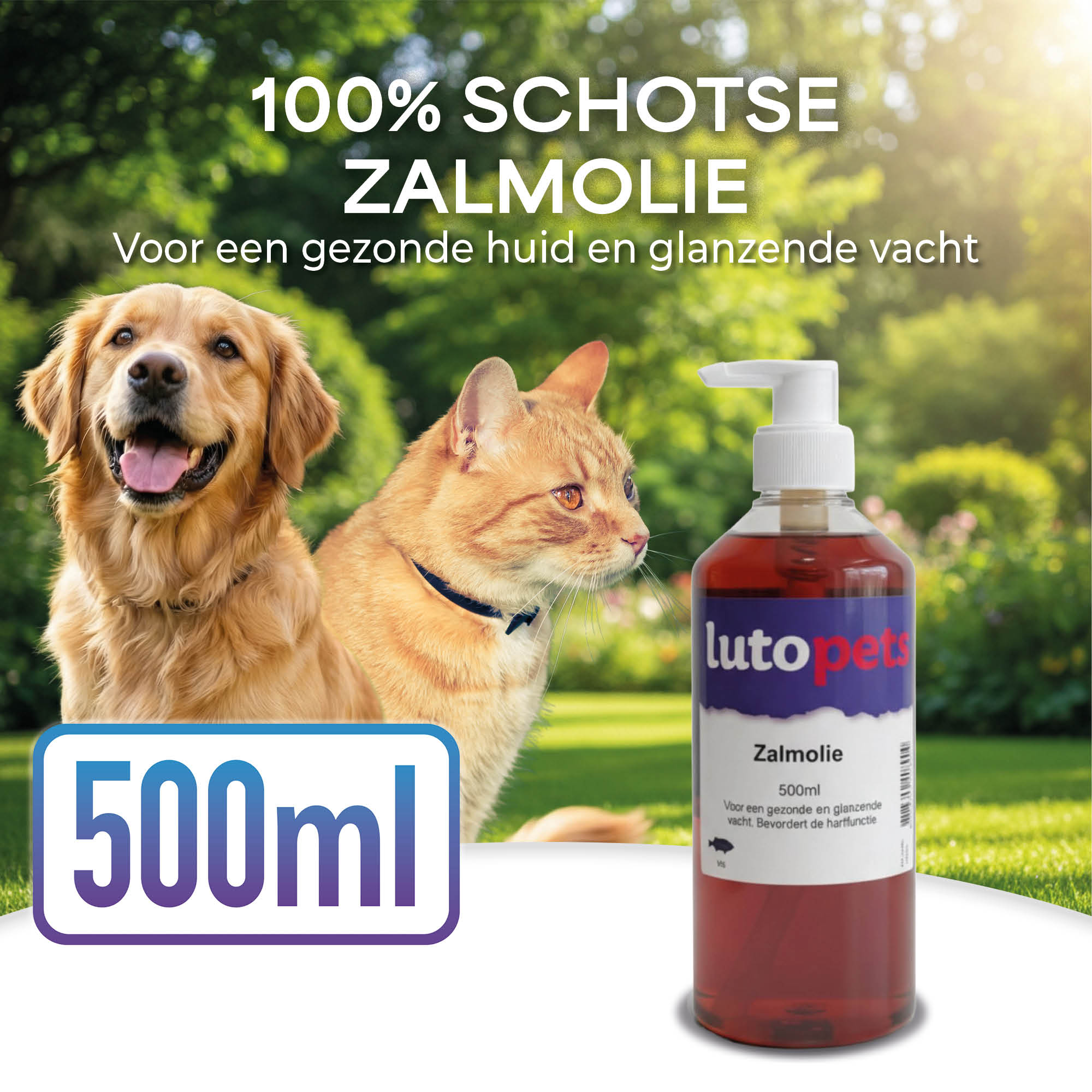 Lutopets Zalmolie 500 ml | 100% Schotse Zalm